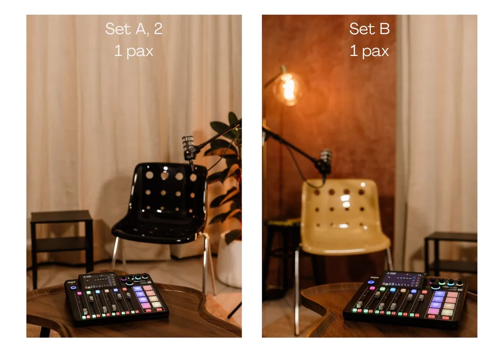 Side by side comparison of single-guest Set A and Set B